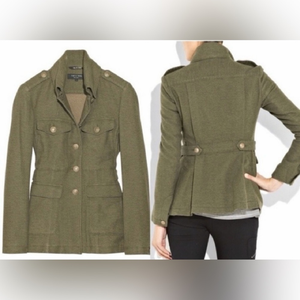 rag & bone Military-Style Olive Utility Jacket - Picture 3 of 10